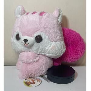 Aliquantum International Inc Amuse Fuzzy Tail Pink Squirrel 13.5 inch Plush NWT